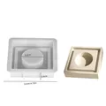 DIY Easter house silicone mold for gypsum candle holder with 5.2cm hole and 12cm width - Square Base