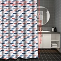 Size detail of fish pattern shower curtain, 90cm wide by 180cm high for small bathrooms - 90*180cm / Caramel color