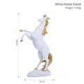 Elegant white horse statue with gold accents for modern home decor, 30cm height - 30x19cm / White and Gold Rearing Horse