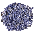 DIY bead set featuring blue and white irregular sodalite natural stone chips with pre-drilled holes - Blue Spot Stone