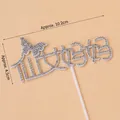 Sparkling rhinestone cake topper with Chinese characters for Mother's Day, 10-piece set - Felt Rhinestone Fairy Mom Butterfly (10 Pcs)