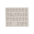 Cremeweiße rechteckige Silikonform mit Großbuchstaben für das Backen von DIY Kuchen - 1# Großbuchstaben / Grau