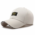 Casquette de baseball beige en coton avec étiquette noire et lettrage FEWK sur la visière - Réglable / Beige