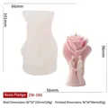 3D rose and couple silicone candle mold ZW-386 for DIY Valentine gift making - Rose Promise ZW-386