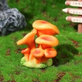Miniature resin mushroom ornament in orange color for moss micro landscape decor - Style H (Orange)