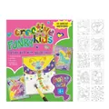 Art canvas pad for kids, 10 sheets of pre-printed 24x30cm acid-free painting canvas - Kids Creative Line Drawing Pad Style 2