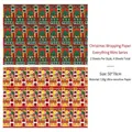 Christmas wrapping paper set with Santa and Gingerbread patterns, 50x70cm craft sheets - 50*70CM / May All Go Well Series [4 Sheets]