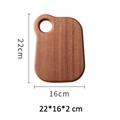 Solid ebony wood cutting board with round handle hole, size 22cm x 16cm x 2cm - Ring Small Board 22*16*2cm