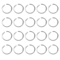 Silver open jump rings for DIY jewelry making in a neat 20-piece grid arrangement - 4mm / Silver