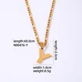 Collana in acciaio inossidabile dorato con catena Figaro e pendente lettera Y - Lettera Y / Oro