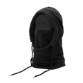 Schwarze 4-in-1 winddichte Fleece-Skimaske Sturmhaube mit Kordelzug für den Winter - Einheitsgröße / Schwarz