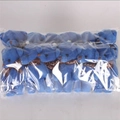 Bulk pack of blue plush teddy bears with brown Love ribbons in transparent packaging - Navy Blue