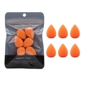 Set de 6 mini esponjas de maquillaje naranjas en forma de gota con bolsa ALYAN - Naranja Mini Juego de 6