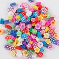 Colorful flower shaped polymer clay beads for DIY jewelry and phone charms making - Plum Blossom