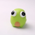 Green squeeze toy with bulging eyes made of soft silicone for stress relief - Pop Out Eyes Cute Frog