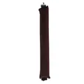 Dark brown heatless hair curler with velvet fabric and black hook for overnight styling - 1 Piece / Coffee