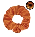 Orange LED glowing scrunchie made of premium satin fabric for night parties and disco - Champagne