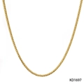 Nahaufnahme einer minimalistischen goldenen Weizenkette mit polierter Metalltextur - Gold (KD1697)