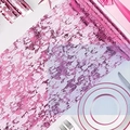 Pink and purple marble textured mesh table runner with gold foil for wedding table decor - Pink