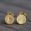 Goldener matter S925 Silber Anhänger mit religiösen Symbolen für DIY-Schmuckgestaltung - Medizin-Buddha (CD162D)