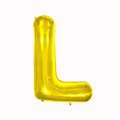 Metallic gold aluminum foil letter L balloon for birthday party and wedding decorations - 16-inch Gold Slim Letter Aluminum Foil Balloon (l)