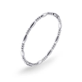Bracciale in acciaio inossidabile argento lucido con design unico stile bambù - Goccia d'Acqua Colore Acciaio
