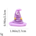 Miniature purple wizard hat with yellow stars and dimensions 2.5x2.7cm and weight 5g - Purple Hat