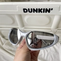 Silver futuristic cycling sunglasses with streamlined frame and gray lenses - Cycling Half Frame Gray Frame Mercury Lens
