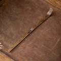 Deep brown bamboo tea scoop with natural texture for traditional matcha ceremony set - Purple Bamboo Tea Scoop