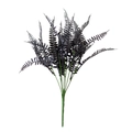 Artificial black Boston fern with 7 branches for indoor and outdoor decoration - Fixed Style / Black