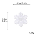 Patch flocon de neige blanc brodé de 4,1x4,6cm pour les décorations de Noël DIY - 4.1x4.6cm / 11153-Petit flocon de neige blanc