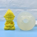 Stampo in silicone per statuetta di buddha scimmia fai-da-te per candele e saponi - Stile Wukong in Meditazione Seduta