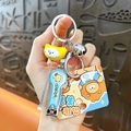 Cute cartoon nail clipper and ear pick keychain set with banana dog charm for bag pendant - Banana Dog
