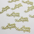 Glittery gold Happy Halloween confetti sequins for party table decoration and crafts - "HAPPY HALLOWEEN" Lettering / Gold