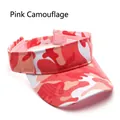 Visiera parasole mimetica rosa per donna in tessuto di cotone con cinturino regolabile - Mimetico Rosa