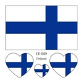 Adhesivo de tatuaje temporal con bandera de Finlandia impermeable deportivo 4pcs - Finlandia