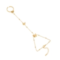 Bracciale anello a farfalla dorato con ciondoli lucidi e catena regolabile estesa - Stile Integrato Farfalla Svuotata (4#)