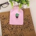 Mini bolsa de agua caliente rosa con lindo cactus y superficie con textura antideslizante - Cactus