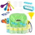 12-piece kids science experiment kit with test tubes and green storage bag for role play - KN514 Science Lab Backpack Set