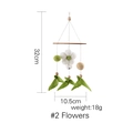 Handmade baby crib mobile with #2 Flowers felt design and wooden ring 32cm length - Flower Mobile
