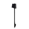 Black dual-sided edge brush and fine-tooth comb for hairstyling and eyebrow grooming - 3-Head Style Brow Brush Black