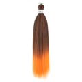 Extension de cheveux Easy Braid 26 pouces avec dégradé de couleur marron à orange lisse - Ombré Marron vers Orange (FR-4)