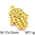 Golden Hamsa Hand charm in 17x12mm for DIY jewelry making, weight 1g per piece - Style 2 (KLJ5685-Z)