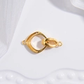 Goldene S925 Sterlingsilber Hammerschlag Schlangenschnalle für DIY Perlenhalsketten Schmuck - Goldene Schlangenschließe / Gold