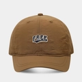 Quick-dry nylon baseball cap in caramel brown with FREE embroidery and short brim - Adjustable / Caramel color
