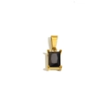 Minimalistische 18K vergulde ketting met een rechthoekige zwarte edelsteen - Goud Zwart (E6850)