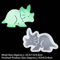 Triceratops silicone mold and finished dinosaur plaster craft with size dimensions - Style 2-Clear Triceratops