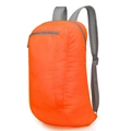 Foldable lightweight outdoor backpack in bright orange and grey with adjustable straps - Orange
