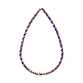 Rainbow faceted teardrop geometric necklace pendant in vacuum 18k plated stainless steel - Water Drop-S1510 / Colorful