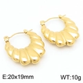 Pendientes dorados en forma de media luna de acero de titanio tamaño 20x19mm 10g - Dorado